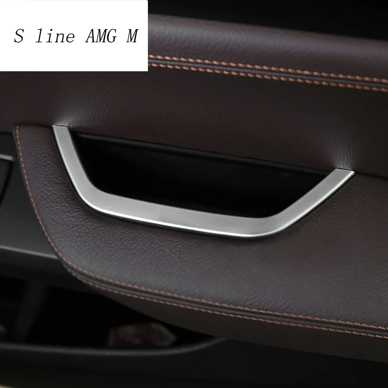 

Car styling ABS Inner Driver's Door Armrest Storage Box Frame Cover stickers For BMW X3 F25 X4 2011-2017 auto Accessories