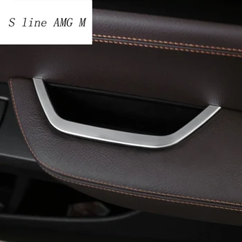 

Car styling ABS Inner Driver's Door Armrest Storage Box Frame Cover stickers For BMW X3 F25 X4 2011-2017 auto Accessories