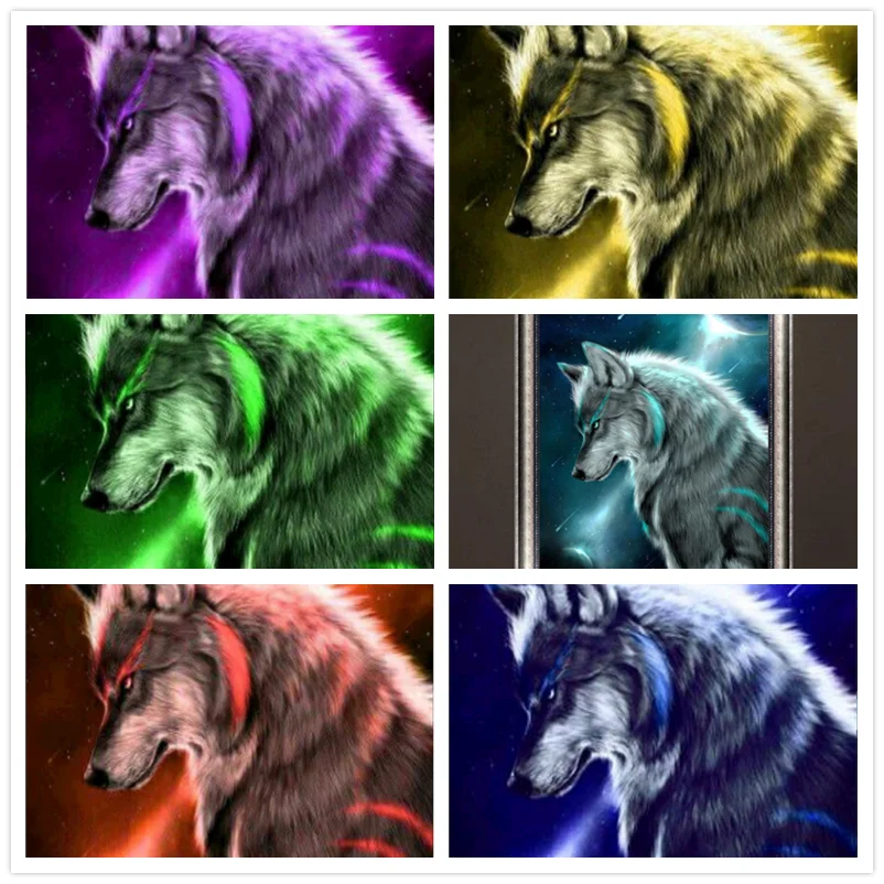 5D алмазная вышивка Anmial wolf крестом DIY живопись пейзаж Алмазная мозаика стразы для