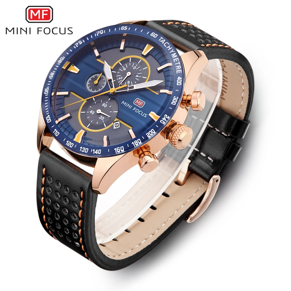 MINIFOCUS мужские часы Топ люксовый бренд спортивные кварцевые наручные Мужские