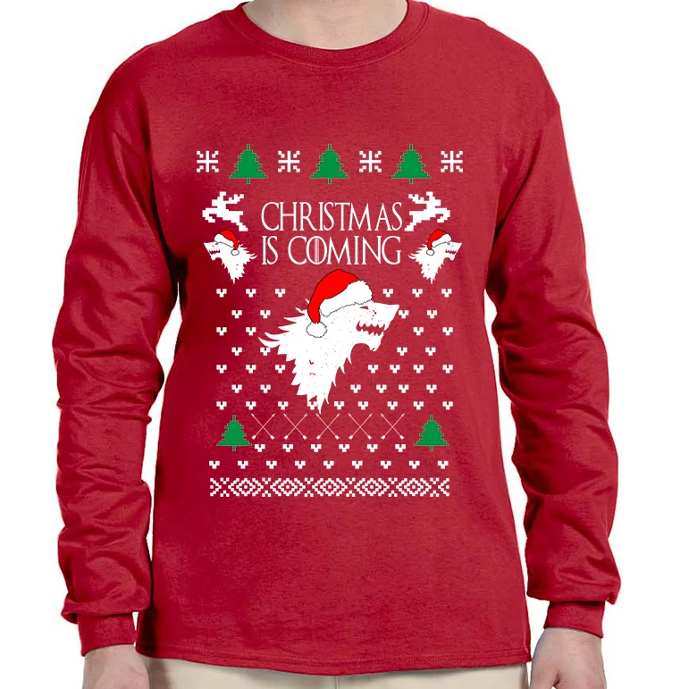 Men's Long Sleeve Christmas Is Coming House Stark Ugly Xmas (1)