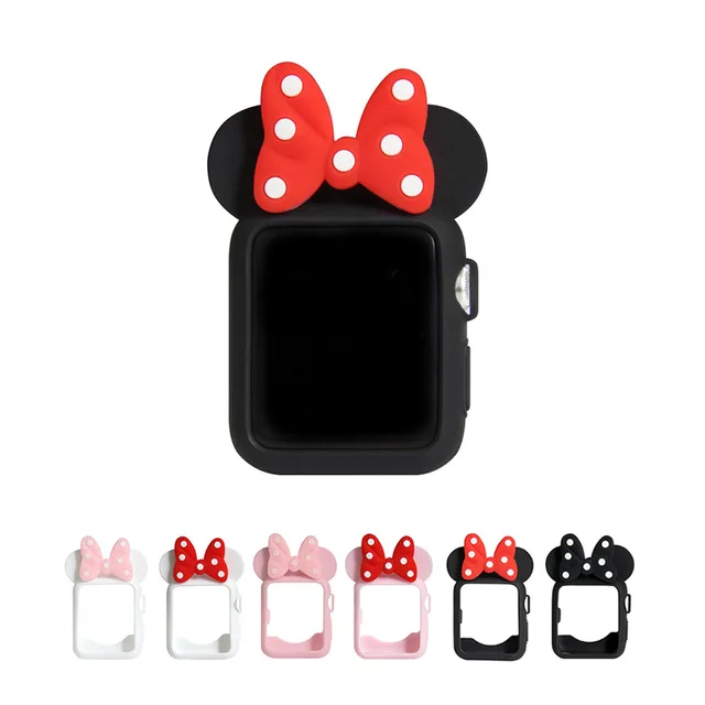 Special Price SANYU Cover for apple watch case series 3 2 1 38mm 42mm band protector for iWatch silicone cartoon design cover for Minnie Kid Special Price SANYU Cover for apple watch case series 3 2 1 38mm 42mm band protector for iWatch silicone cartoon design cover for Minnie Kid