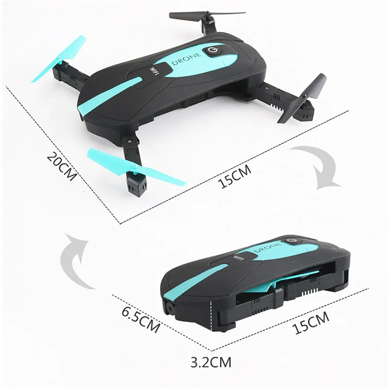 JY018 ELFIE WiFi FPV Quadcopter Foldable RC Quadcopter Drone Camera RC Drones with 0.3MP Camera Professional Helicopter