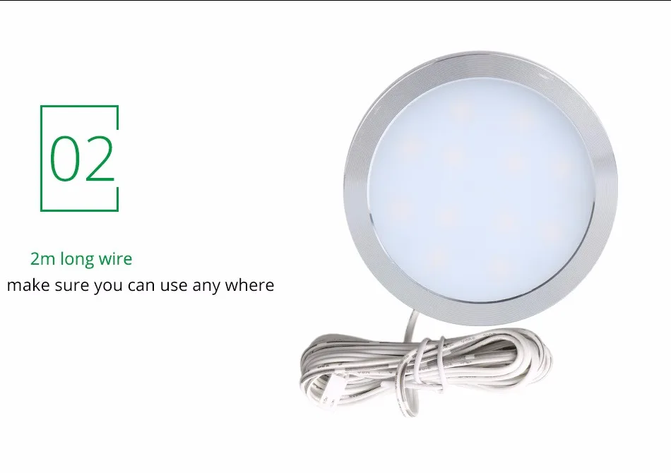 Under Cabinet Lights LED Puck Light Kitchen Round 12V Counter Shelf LED Closet Cupboard Showcase Drawer Wardrobe Indoor Lighting (13)