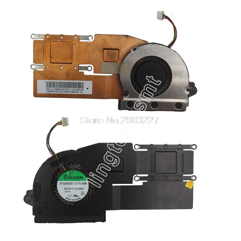 New CPU Fan heatsink for Asus VivoBook S200E X201E X201EP X202E improved Heatsink copper pipe better alumimun AB05105HX060B00 New CPU Fan heatsink for Asus VivoBook S200E X201E X201EP X202E improved Heatsink copper pipe better alumimun AB05105HX060B00