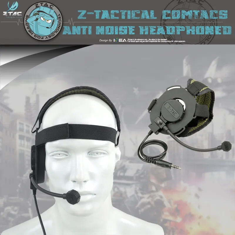 Z Тактический Z-TAC односторонние наушники Z029 военные Bowman Evo III Headset охоты рации гарнитура