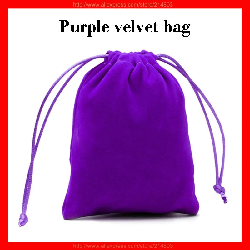 purple velvet bag