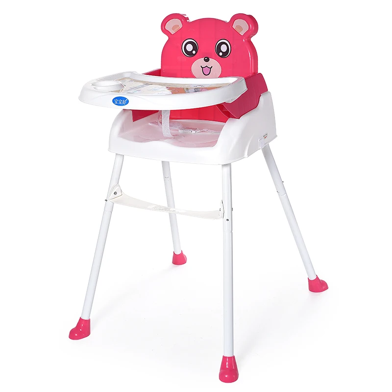 

Portable Folding Baby Dining Chair Multifunctional Adjustable Height and Plate PP Material Highchairs Baby Feeding Table Seats