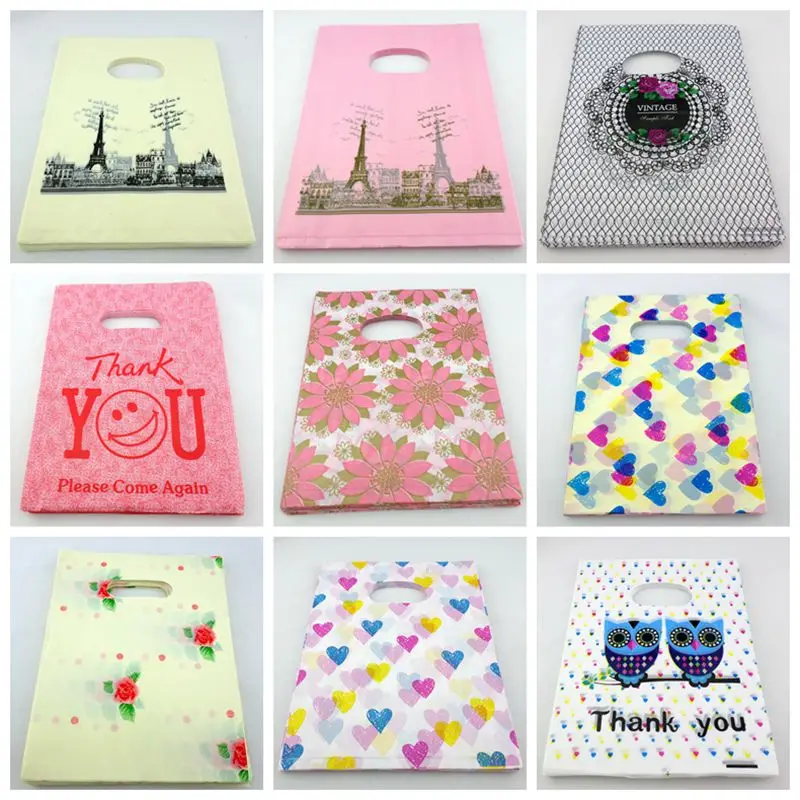 

50pcs Plastic Small Pouches Bag Jewelery Wedding Candy Birthday Gift Packing Bags 15x20cm