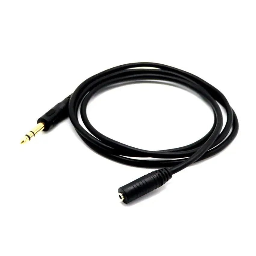 6.35mm 1/4 Inch Stereo Plug Male to 3.5mm Stereo Jack Female Socket Headphone Extension Cables