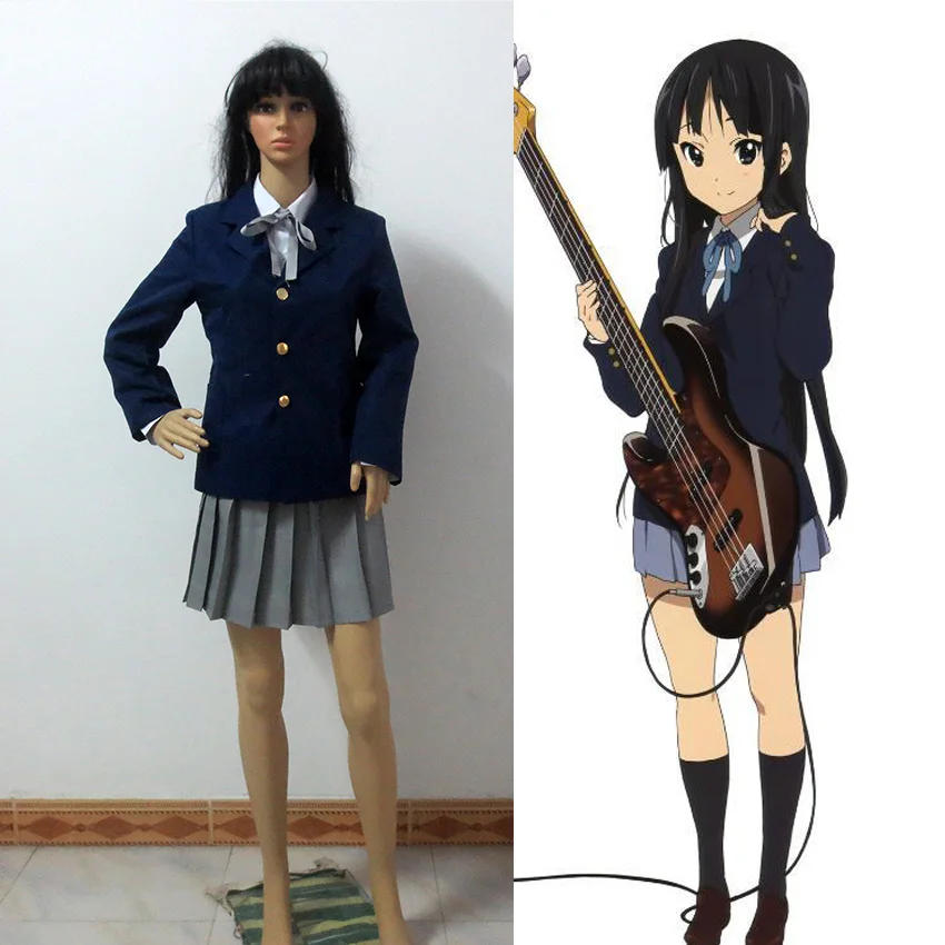 

Hot Anime K-on Cosplay Akiyama Mio Halloween uniform Costumes