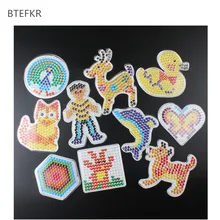 5 мм 3D головоломка Pegboards шаблоны для Хама бусины игрушки Perler бисер Развивающие игрушки для детей искусство ручной работы