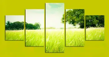

2017 Unframed Canvas Printed Tree Paddy Fields Painting Home Wall Decoration
