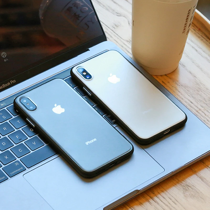 Ультратонкий матовый чехол CHYI для iphone SE 2020 противоударный с защитой от