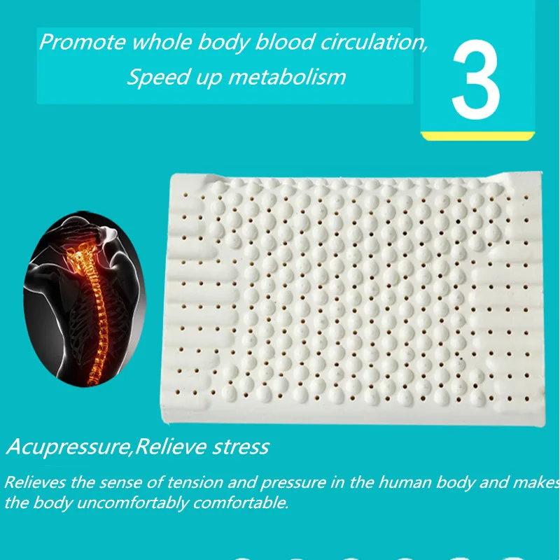 Ортопедическая подушка для шеи из ZX-E008 волокна, медленный отскок, латексная подушка для шейного отдела, ортопедические латексные подушки для шеи