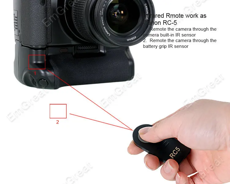 ЖК аккумулятор Meike держатель с пультом дистанционного управления для Canon EOS 550D 600D