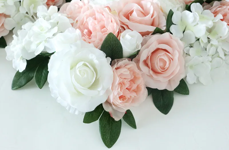 Flone Artificial Flower Row DIY Silk Flower Hydrangea Peony Rose Flower Wedding Arch Road Lead Home Hotel Party Decor DIY Flores (3)