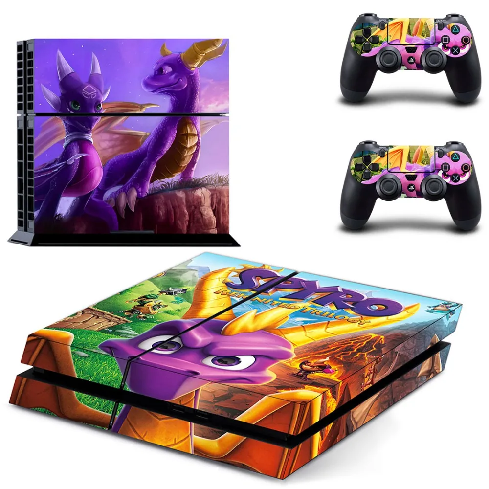 Игры Spyro Дракон наклейка для PS4 стикеры Наклейка виниловая для sony Playstation 4 консоли и 2 Пульты ДУ игровых приставок наклейка для PS4