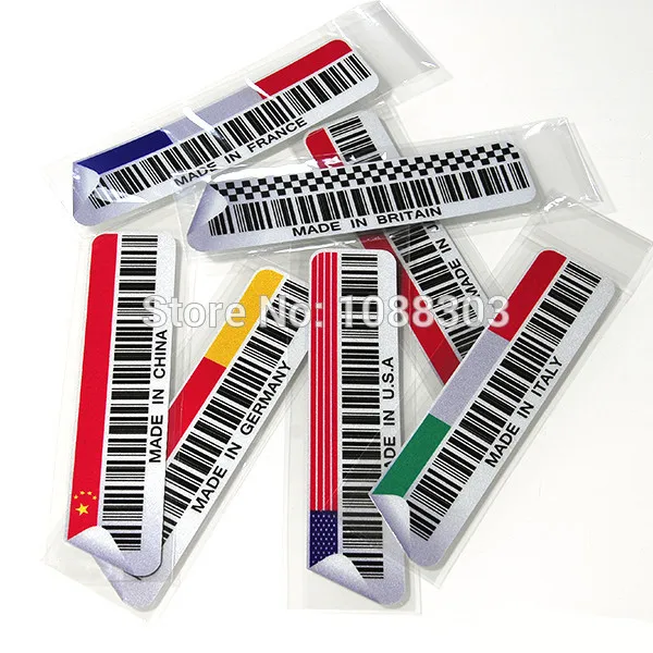 

1PCS Car Styling Funny Bar Code Made in Japan USA Germany Car Sticker Decals Reflective for Auto Whole Body Window Motorcycle