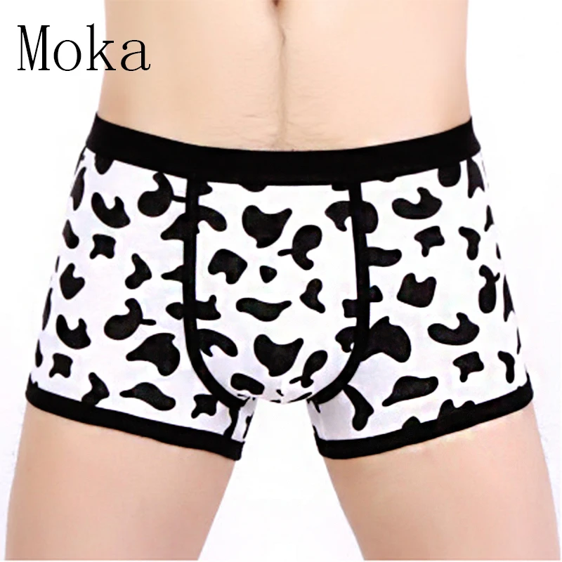 

Men Underwear Cotton100% Breathable Boxer Shorts COW Animal De Marca Para Hombre Cueca Calvn Boxer Shorts Men Underwear Spandex
