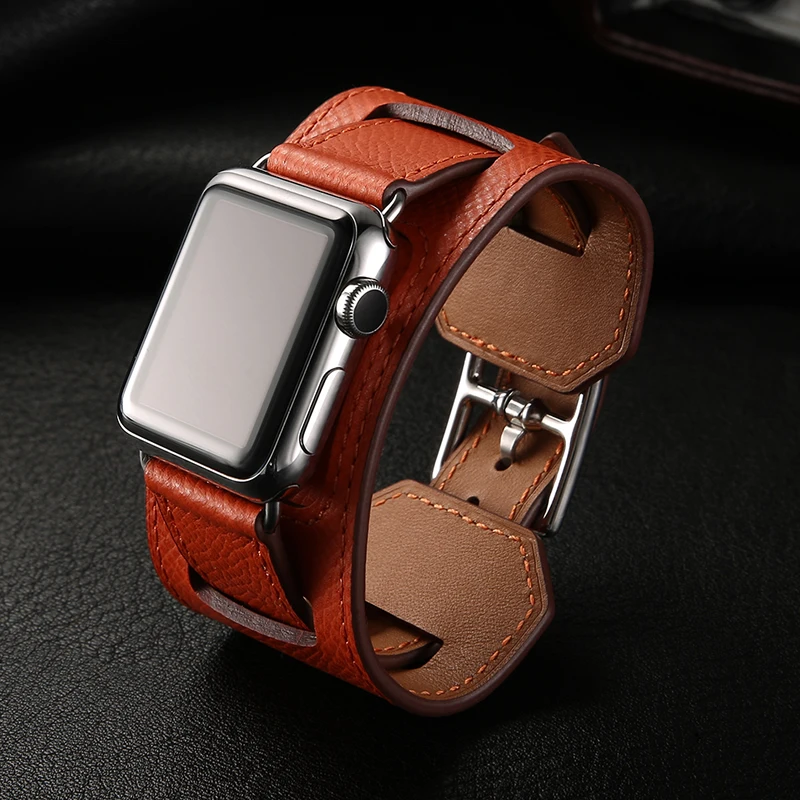 Ремешок из натуральной кожи для Apple Watch Series 1 2 3 iwatch 38 42 мм браслет смарт часов