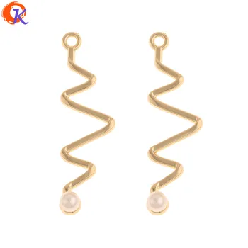 

Cordial Design 100Pcs 10*36MM Jewelry Accessories/Hand Made/Imitation Pearl/Wave Shape/DIY Earrings Making/Earring Findings