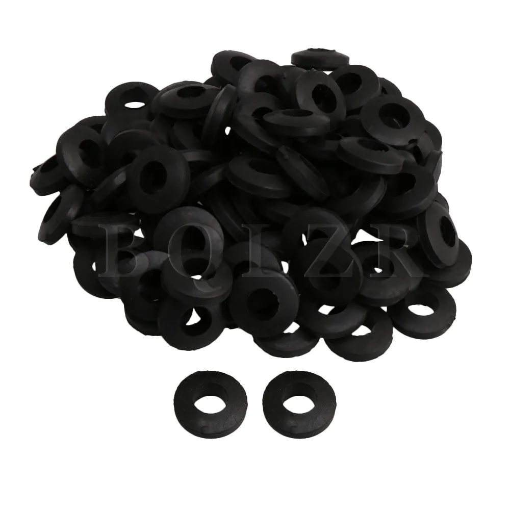 BQLZR 20x10x5MM Black Rubber Round Shape Gasket Flat Rubber Washer Seal