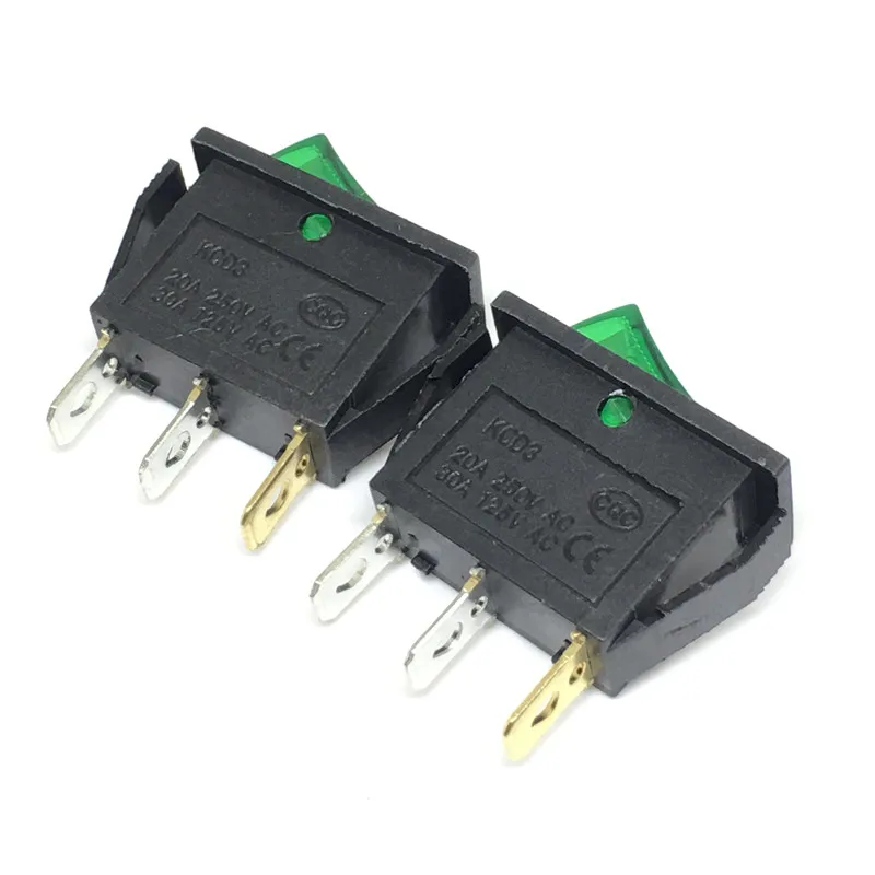 20pcs KCD3-11-Y KCD3 cookers Cooker switch oxidation 800W 15A LIGHT