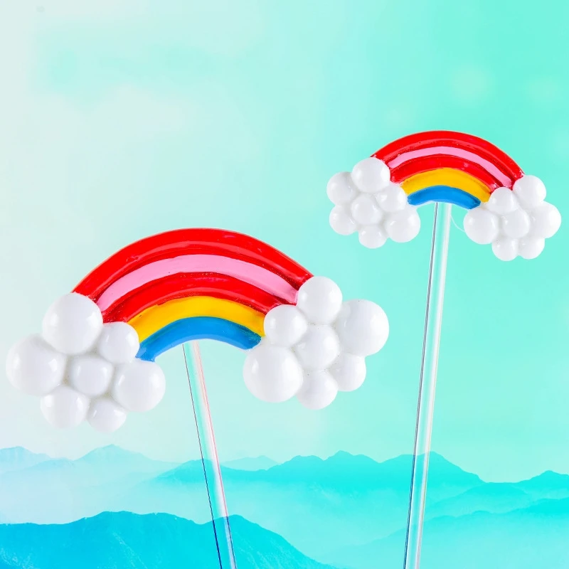 

1Pcs Cute Bubble Smile Face Rainbow DIY Resin Fairy Garden Craft Decoration Miniature Micro Gnome Terrarium