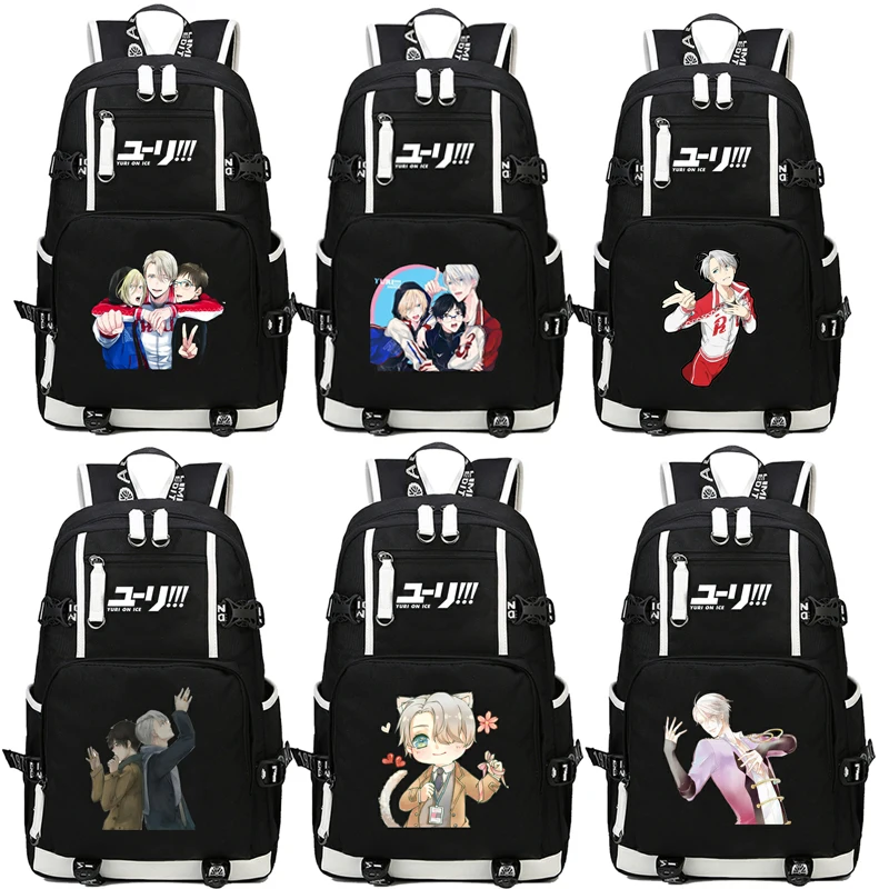 YURI!on ICE  Cosplay Backpack Anime Yuri on ice Nylon School Bag Unisex