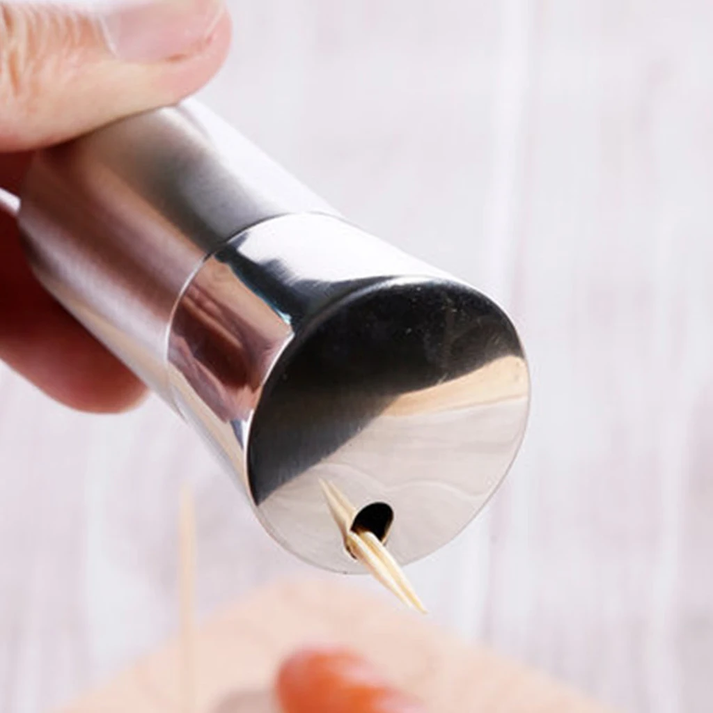 Toothpick Box Hotel Crafts Stainless Steel Silver Swabs Toothpicks Holder Dispenser Toothpick Holders Table Decoration