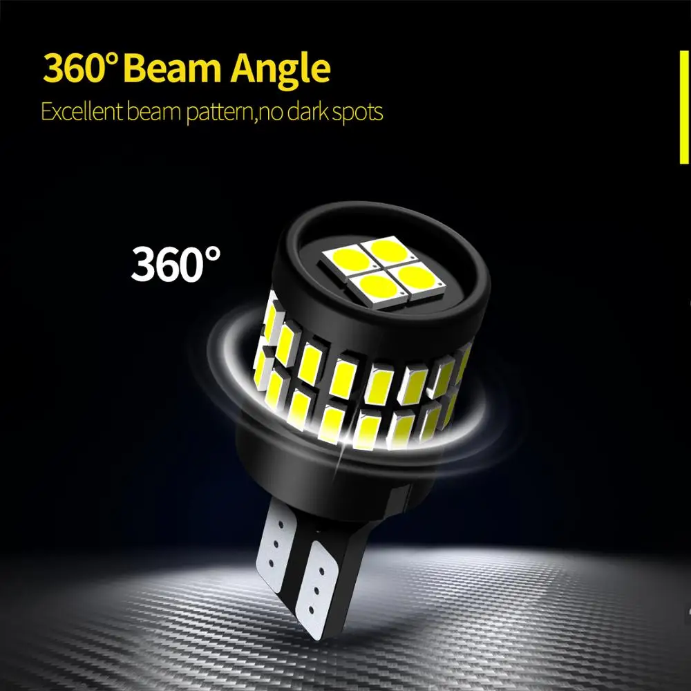 Светодиодный фонарь заднего хода 2x T16 T15 W16W Canbus 3014 SMD CANBUS без ошибок светодиодный