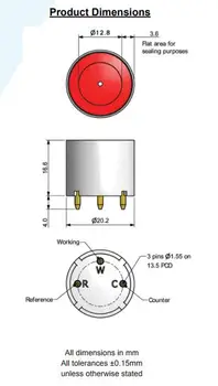

2112B2006 CO GAS SENSORS Carbon Monoxide (CO) Gas Sensor