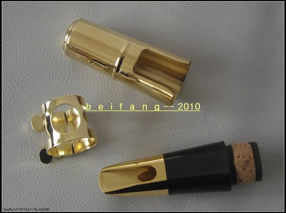 New Gold plated Metal Bb mouthpiece ligature cap