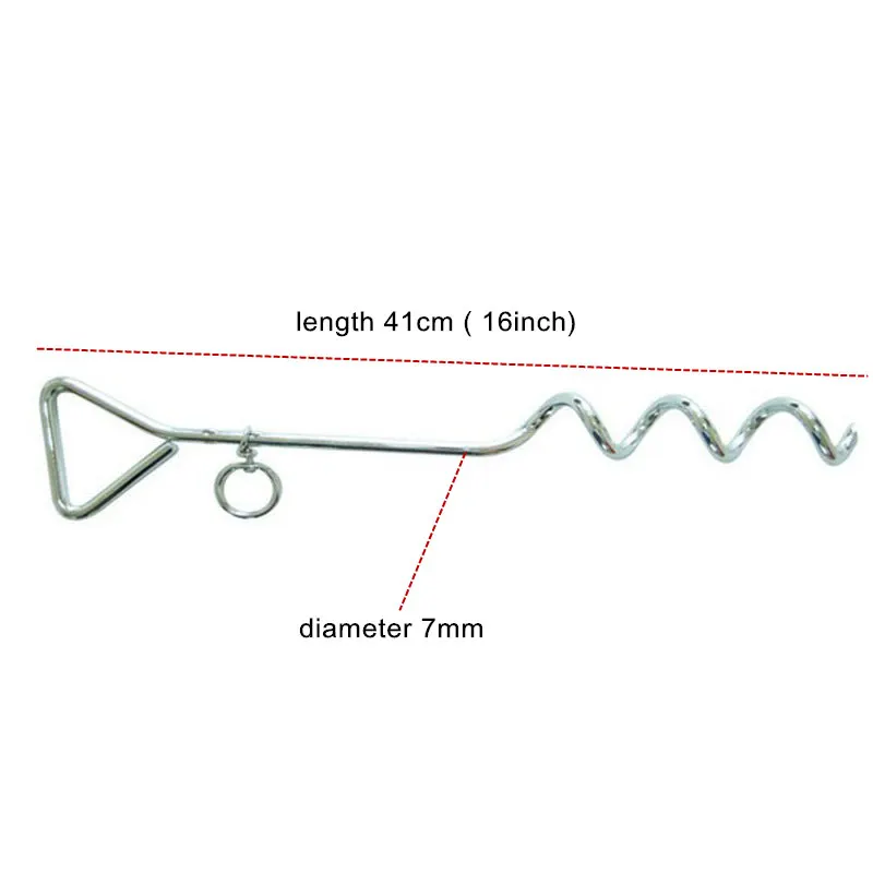 40cm METAL CORK SCREW DOG TETHER ONLY 1 SUPPLIED