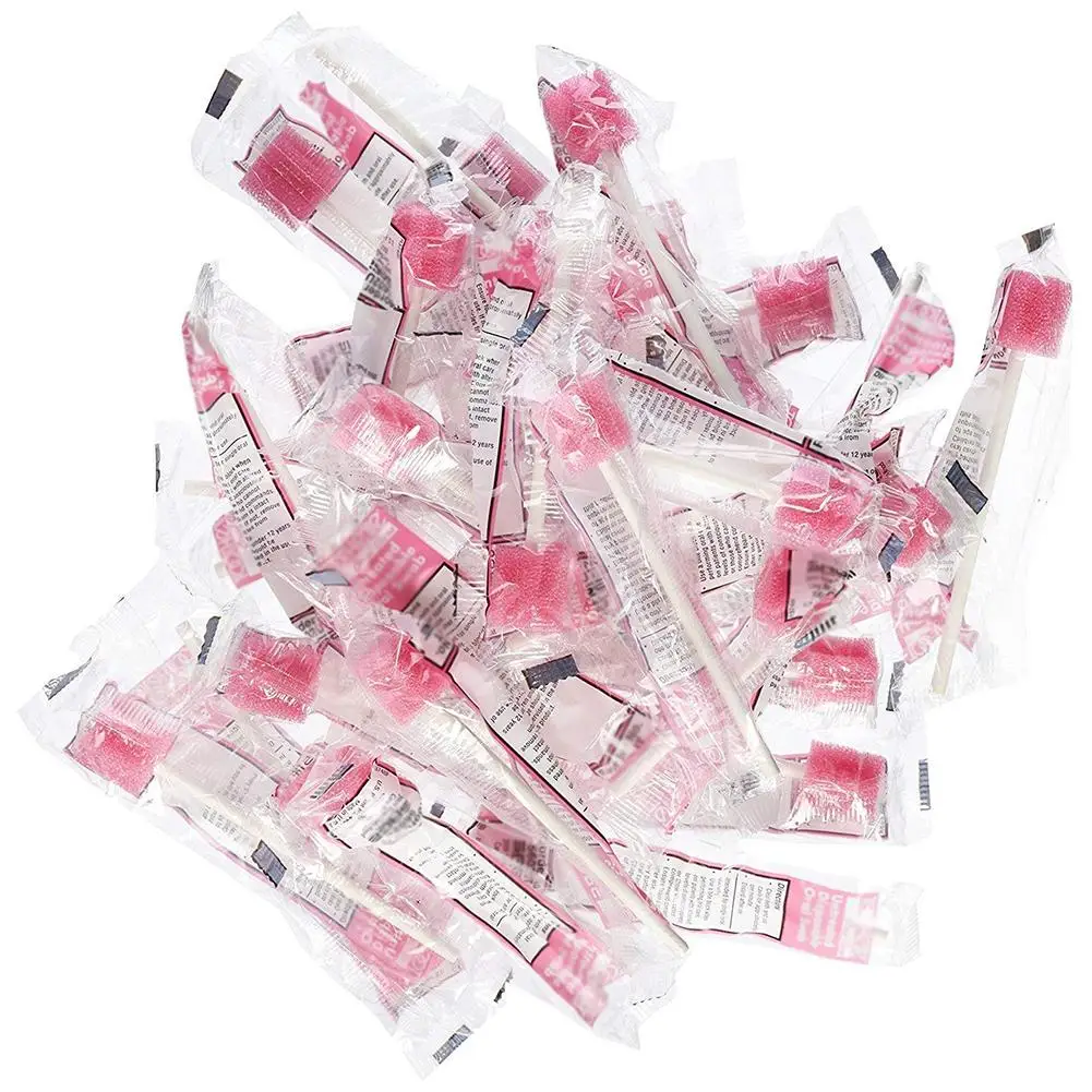 

250Pcs Disposable Sponge Oral Swabs Odor Remover Tongue Tartar Cleansing Stick