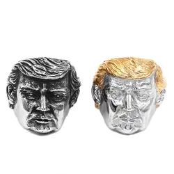 Оптовая Продажа США Президент Трамп кольцо Нержавеющая сталь изделия новейших цвет серебристый, Золотой американский президент