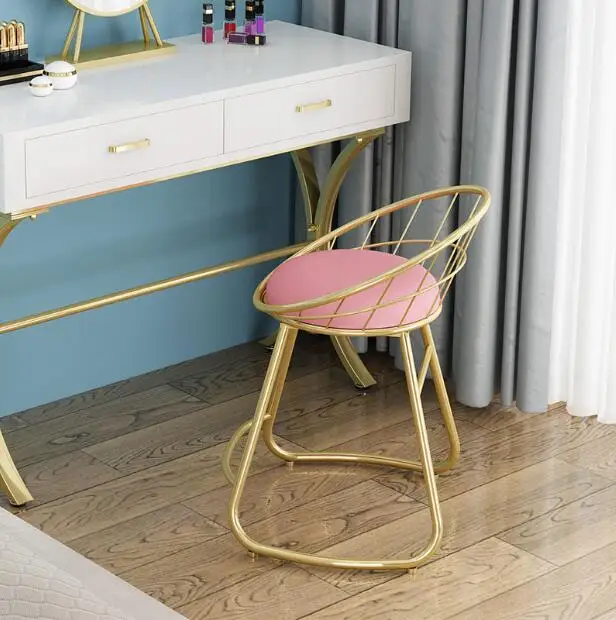 Nordic makeup stool dressing table back chair makeup chair modern contracted web celebrity stool bedroom home creative chair