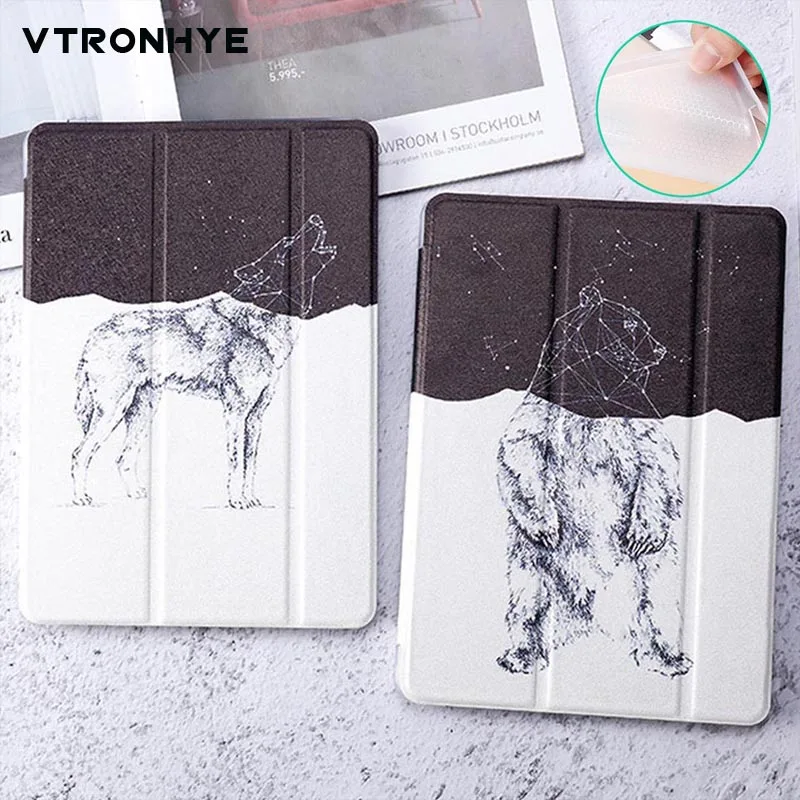 

Soft Case for fundas iPad mini 5 2019 model Tri-folded Stand PU+Silicone Back Cover for iPad mini 1 2 3 4 Auto Wake/Sleep Case