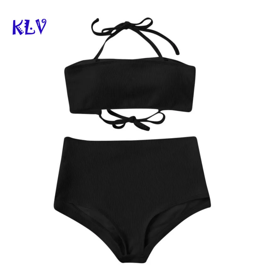KLV Women Bikini Set Push Up Bikini Bralette Swimwear Cheeky Bikini
