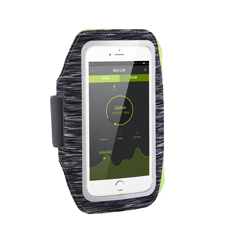 5,8 дюймовый спортивный нарукавник для бега, держатель для мобильного телефона, чехол на руку для Xiaomi huawei iPhone 6 7 8 X samsung, повязка на руку для мобильного телефона - Цвет: Черный