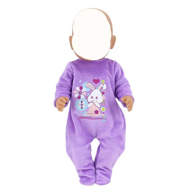 18 дюймов США Девочка Кукла одежда подходит 43 см кукла 4 цвета комбинезон плюшевая одежда для ползания лучший подарок для детей кукла