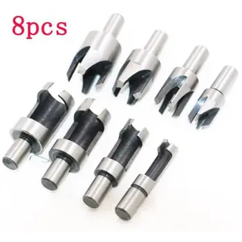 

8pcs Straight And Tapered Wood Plug Cutter Wood Plug Hole Cutters Woodwork Drill Bit Tennon Plug Cutting Tool 6mm 10mm 13mm 16mm