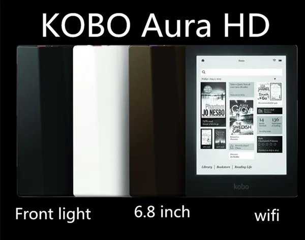 Kobo Aura HD-lector de libros electrónicos, pantalla de tinta Eink de 6,8  pulgadas, 1440x1080