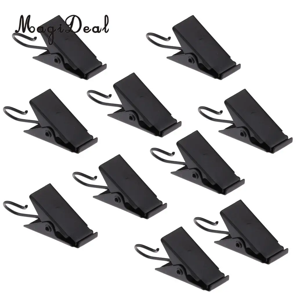 60Pcs Heavy Duty Window Curtain Clips with Hook Clamps Hanger Hanging Clips Gold+Black