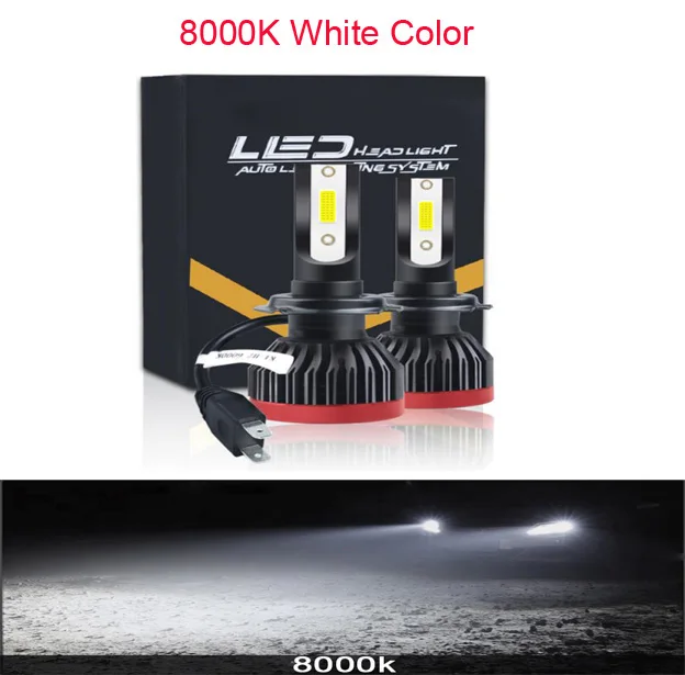 Elglux 12000LM H4 H1 H11 H7 LED Canbus No Error Car Headlight Bulbs 80W 6000K 4300K 8000K 9005 9006 H8 Auto Fog Lights 12V - Испускаемый цвет: 8000K