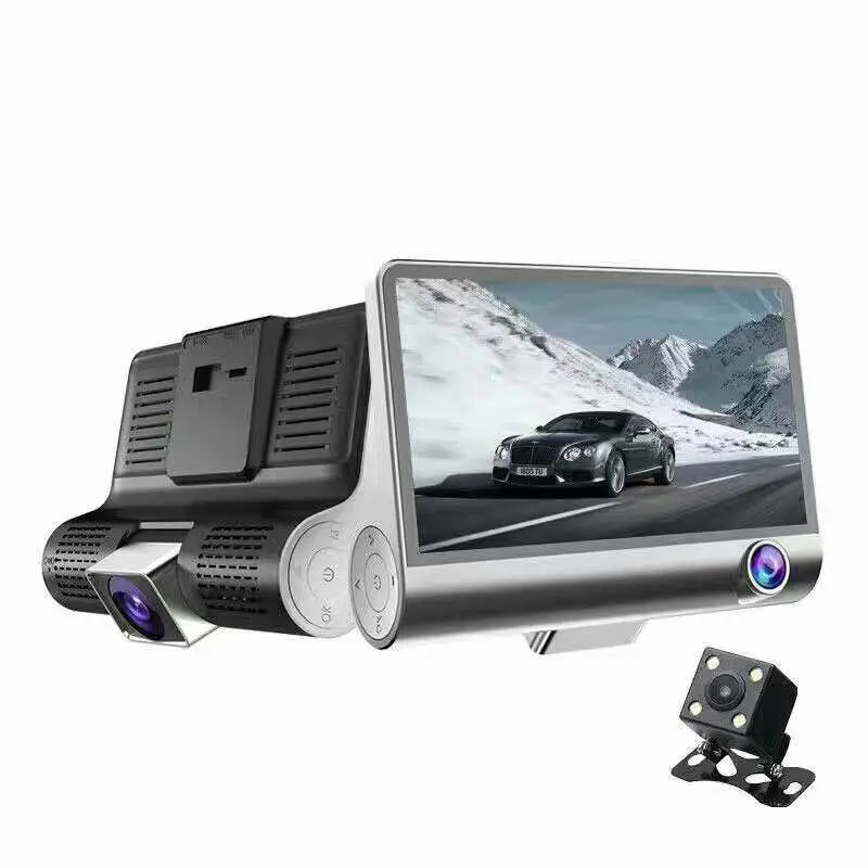 

Car DVR 3 Lens 1080P HD 170 Angle Triple lens Dash Camera G-sensor Recorder and Rearview Camera 3 Way Camera Night vision Cam