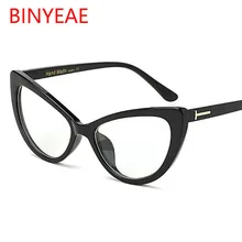 Высококачественные сексуальные очки "кошачий глаз", оправа из поликарбоната, винтажная Роскошная оправа для женских очков, прозрачные линзы, очки, Прозрачная Оптическая оправа
