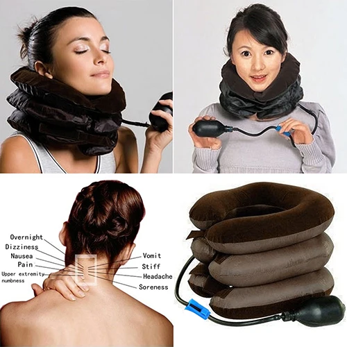 

2016 Cervical Neck Traction Device Headache Shoulder Pain Relax Brace Support Pillow 6YJO 7H5N