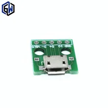 MICRO USB to DIP Adapter 5pin Female Connector B Type PCB Converter